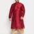 Men's maroon and gold silk blend kurta and dhoti set