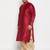 Men's maroon and gold silk blend kurta and dhoti set