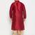 Men's maroon and gold silk blend kurta and dhoti set