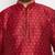 Men's maroon and gold silk blend kurta and dhoti set