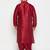 Men's maroon silk blend kurta and dhoti set