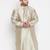Men's beige silk blend kurta