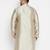 Men's beige silk blend kurta