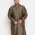 Men's Brown silk blend kurta