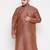 Men's maroon silk blend kurta