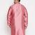 Men's pink silk blend kurta