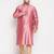 Men's pink silk blend kurta