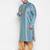 Men's aqua blue & rose gold silk blend kurta and dhoti set