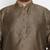 Men's black & rose gold silk blend kurta and dhoti set