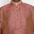 Men's maroon silk blend kurta and dhoti set