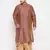 Men's maroon & rose gold silk blend kurta and dhoti set