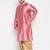 Men's pink & rose gold silk blend kurta and dhoti set