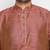 Men's maroon silk blend kurta pyjama set