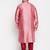 Men's pink and maroon silk blend kurta pyjama set