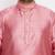 Men's pink and maroon silk blend kurta pyjama set