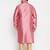 Men's pink and rose gold silk blend kurta pyjama set