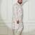 Men's cream cotton blend kurta and pyjama set