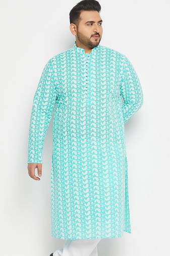 Blue cotton kurta pyjama set