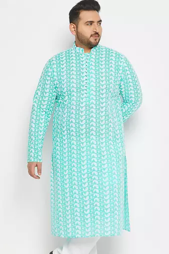Blue cotton kurta pyjama set