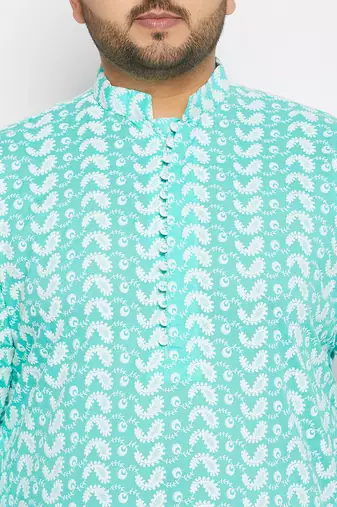 Blue cotton kurta pyjama set