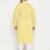 Men's mustard and white pure cotton kurta pyjama set