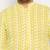 Men's mustard and white pure cotton kurta pyjama set
