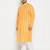 Yellow and white pure cotton kurta pyjama set