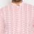 Men's pink and white pure cotton kurta pyjama set