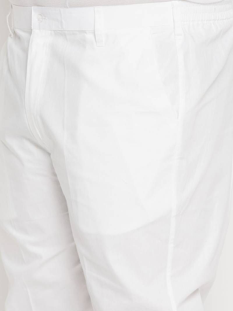 Men's pink and white pure cotton kurta pyjama set