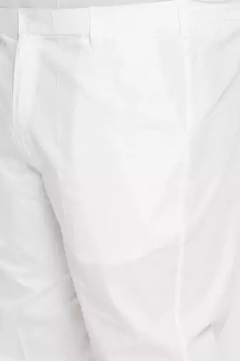 Men's white pure cotton kurta pyjama set