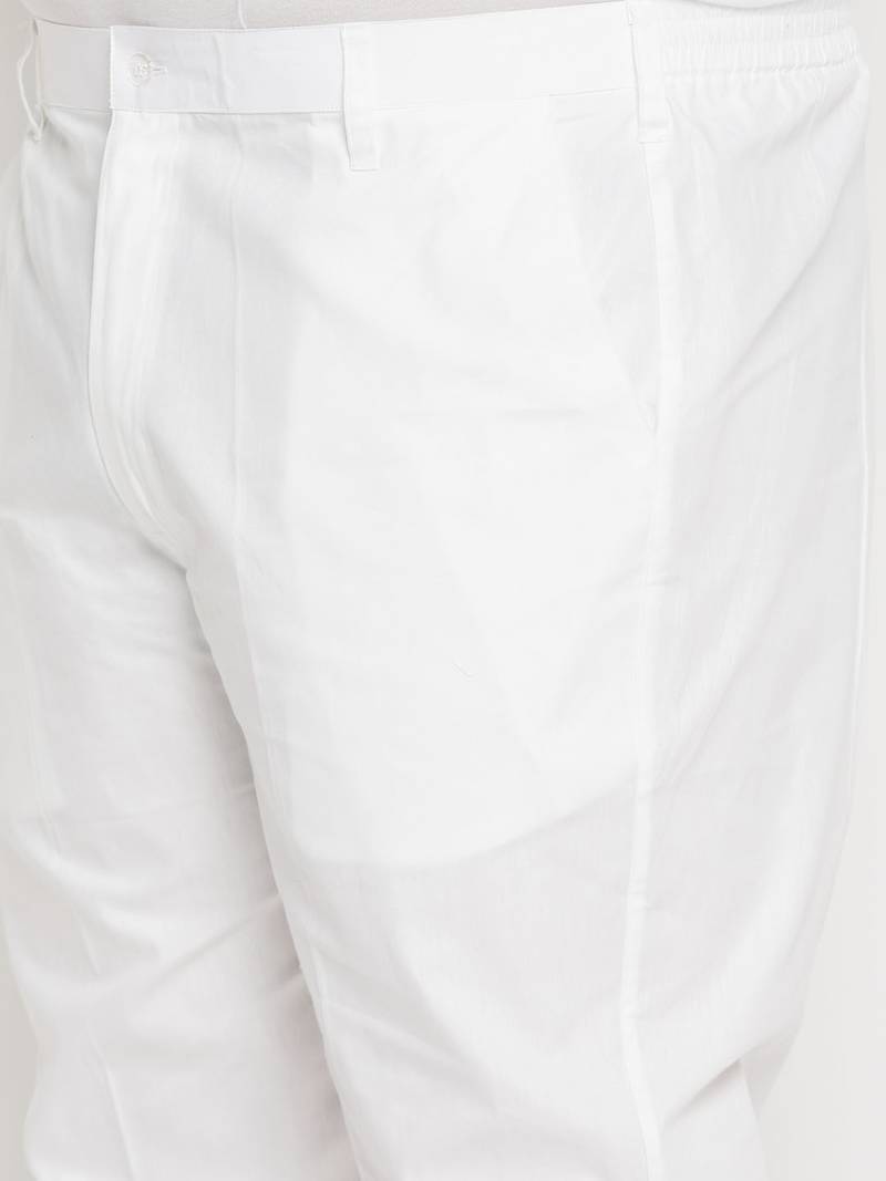 Men's white pure cotton kurta pyjama set