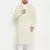 Men's yellow and white pure cotton kurta pyjama set
