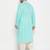 Blue and cream pure cotton kurta patiala set