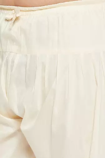 Blue and cream pure cotton kurta patiala set