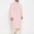 Men's pink and cream pure cotton kurta patiala set