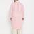 Men's pink and cream pure cotton kurta patiala set