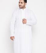 Men's white pure cotton kurta