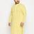 Men's mustard pure cotton kurta