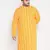 Men's orange pure cotton kurta