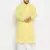 Men's mustard and white pure cotton kurta and dhoti set