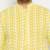 Men's mustard and white pure cotton kurta and dhoti set