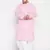 Men's pink and white pure cotton kurta and dhoti set