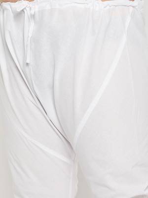 Men's mustard and white pure cotton kurta pyjama set 5