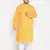 Men's orange and white pure cotton kurta pyjama set