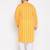 Men's orange and white pure cotton kurta pyjama set