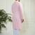 Men's pink and white pure cotton kurta pyjama set