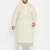 Off White and white pure cotton kurta pyjama set