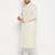 Off White and white pure cotton kurta pyjama set