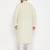 Off White and white pure cotton kurta pyjama set