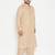 Men's light brown cotton blend pathani kurta set